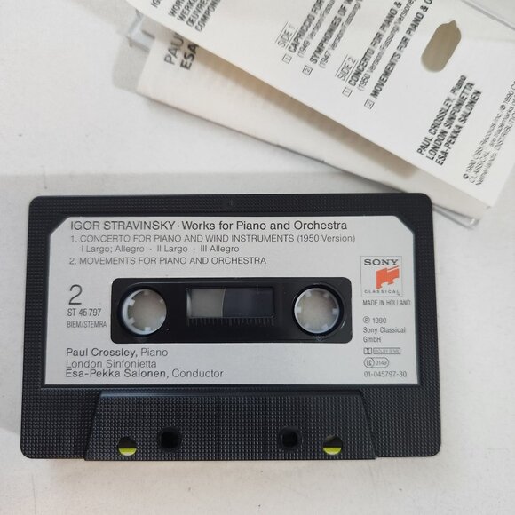 Paul Crossley Esa-Pekka Salonen Stravinsky Concerto for Piano & Wind Instruments - Picture 4 of 5